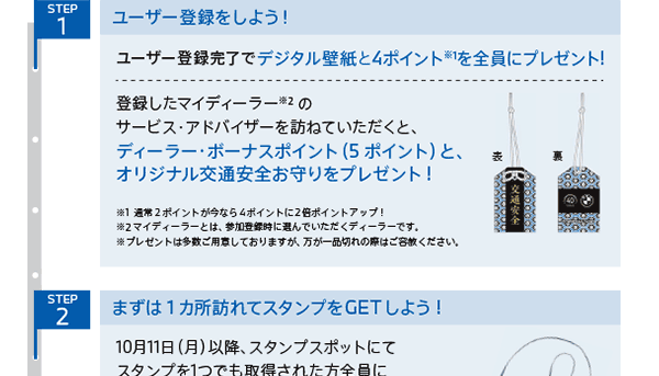 STEP1 スタンプラリー参加方法